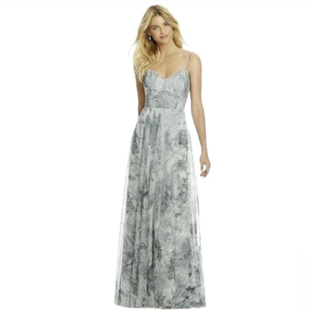 After Six column gown platinum romance